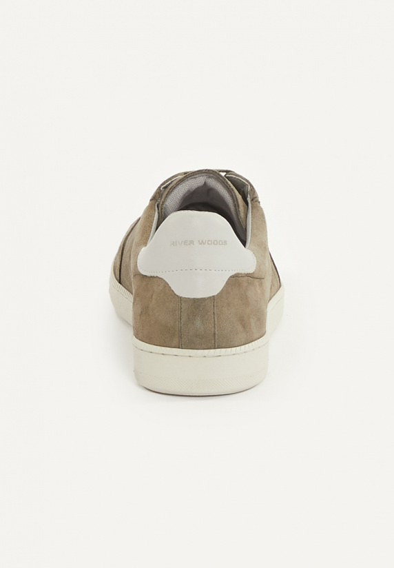 River Woods Daim Sneakers Met Veters Kaki