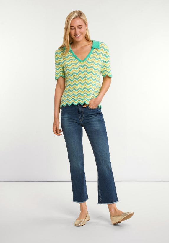 river woods Denim cropped stretch jeansbroek