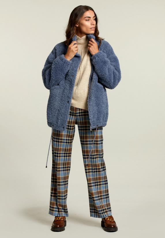 River Woods Denim Mantel Opstaande Kraag