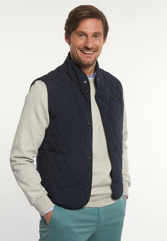 river woods Diamant gewatteerde bodywarmer navy