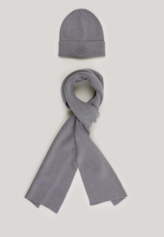 River Woods Doos Sjaal En Muts Grey Mix Voor Heren