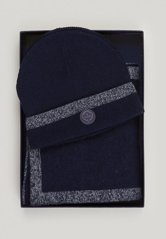 river woods Doos sjaal en muts navy voor heren