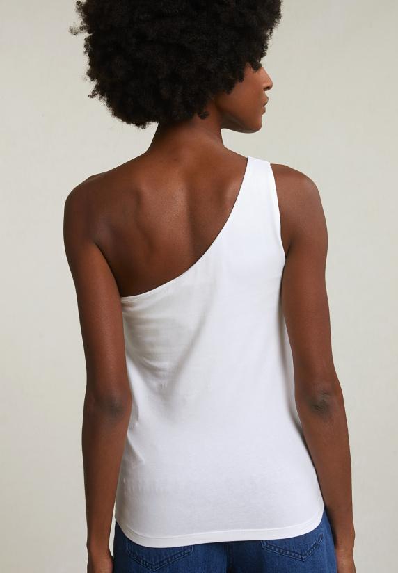 River Woods Ecru Asymmetrische Top