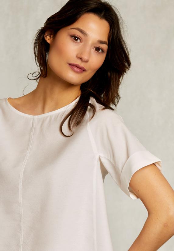 River Woods Ecru Effen Oversized Blouse