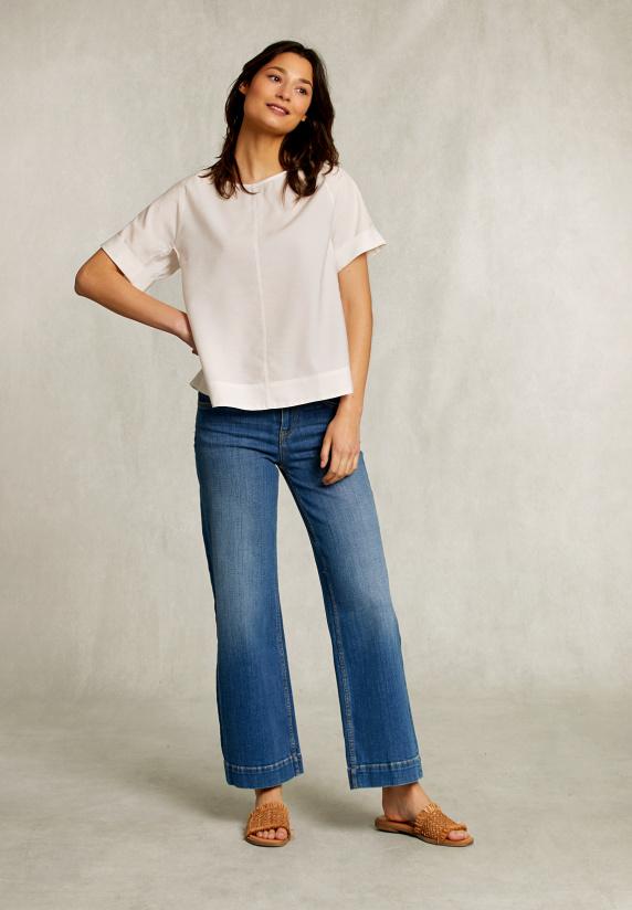 River Woods Ecru Effen Oversized Blouse