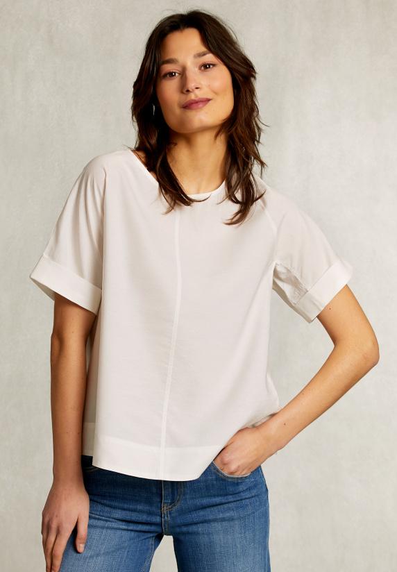 River Woods Ecru Effen Oversized Blouse