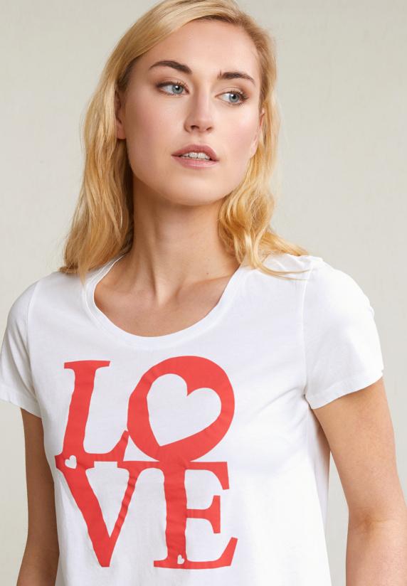 River Woods Ecru Fantasie T-shirt Korte Mouwen