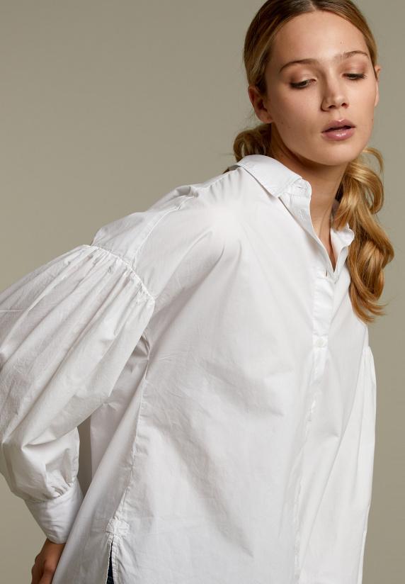 River Woods Ecru Hemd Met Pofmouwen