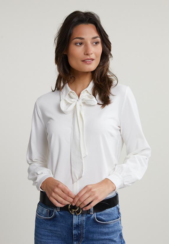 river woods Ecru T-shirt lange mouwen