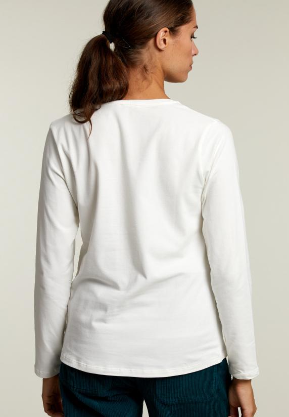 River Woods Ecru T-shirt Ronde Hals