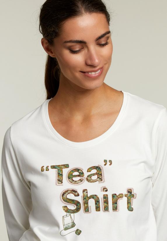 River Woods Ecru T-shirt Ronde Hals