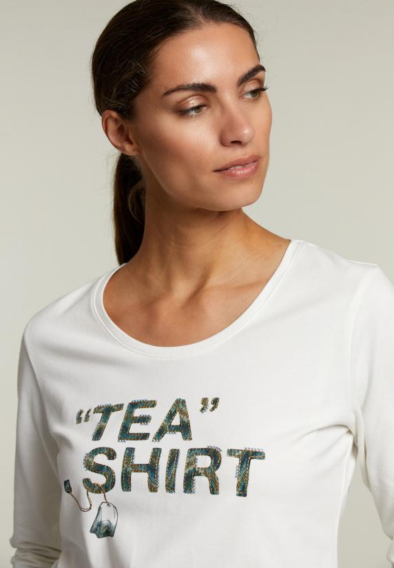 River Woods Ecru T-shirt Ronde Hals