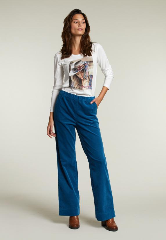 River Woods Ecru T-shirt Ronde Hals