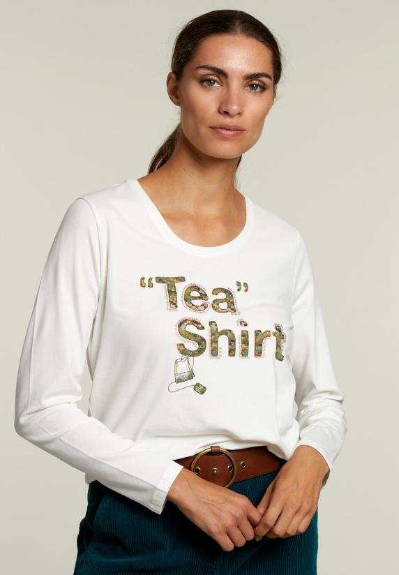 river woods Ecru T-shirt ronde hals