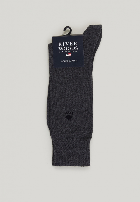 river woods Effen katoenen sokken charcoal mix