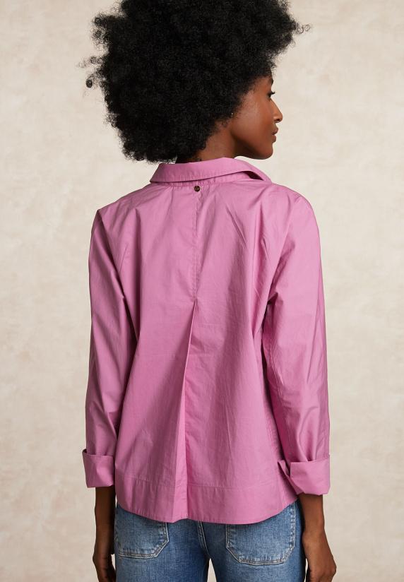 River Woods Effen Klassieke Blouse Roze