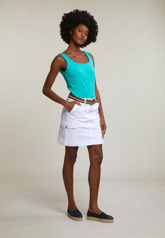 River Woods Emerald Groen Basic Stretch Topje