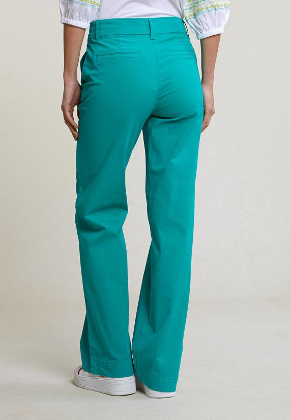 River Woods Emerald Groene Rechte Stretch Broek