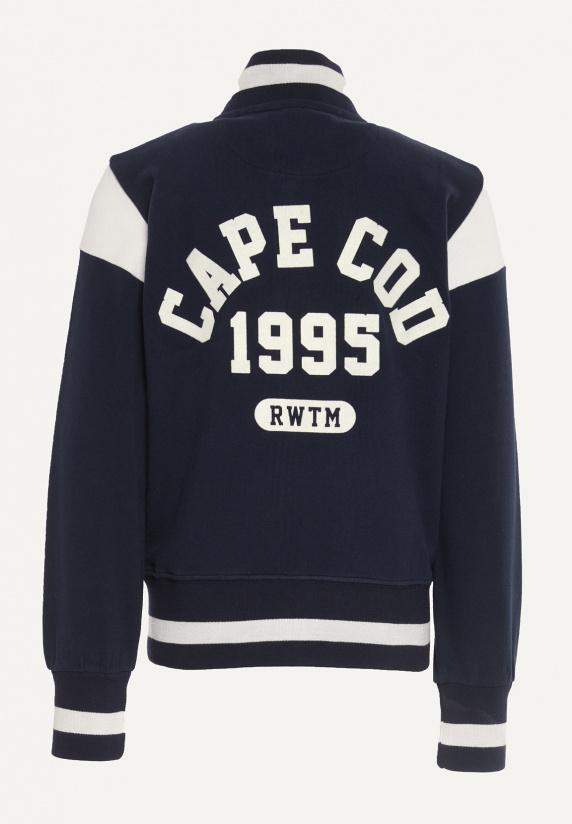 River Woods Fancy Cardigan Ronde Hals Navy