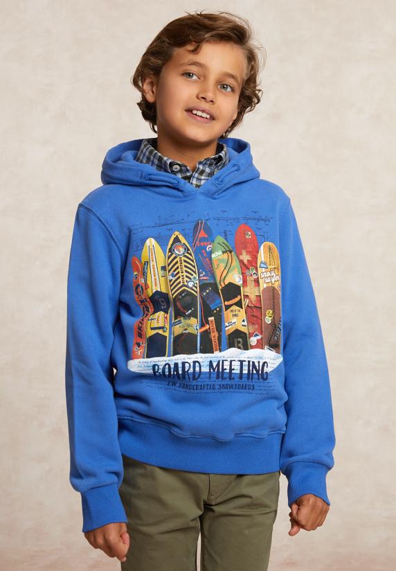 river woods Fancy fleece hoodie blauw