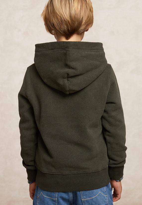 River Woods Fancy Fleece Hoodie Olijfgroen