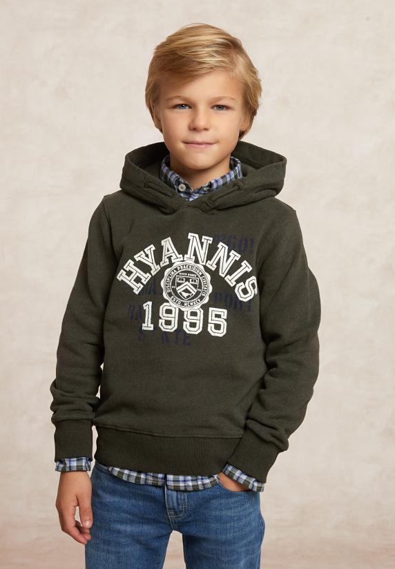 river woods Fancy fleece hoodie olijfgroen