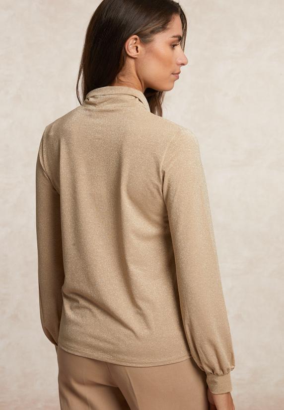 River Woods Fancy Glitter T-shirt Met Strik Beige