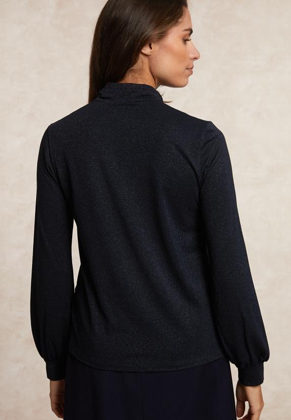 River Woods Fancy Glitter T-shirt Met Strik Navy