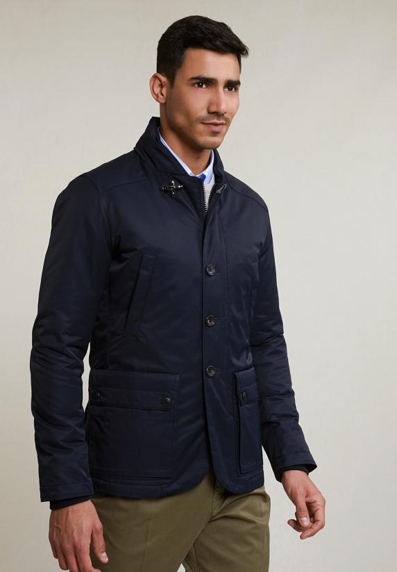 River Woods Fancy Jas Opgestikte Zakken Navy