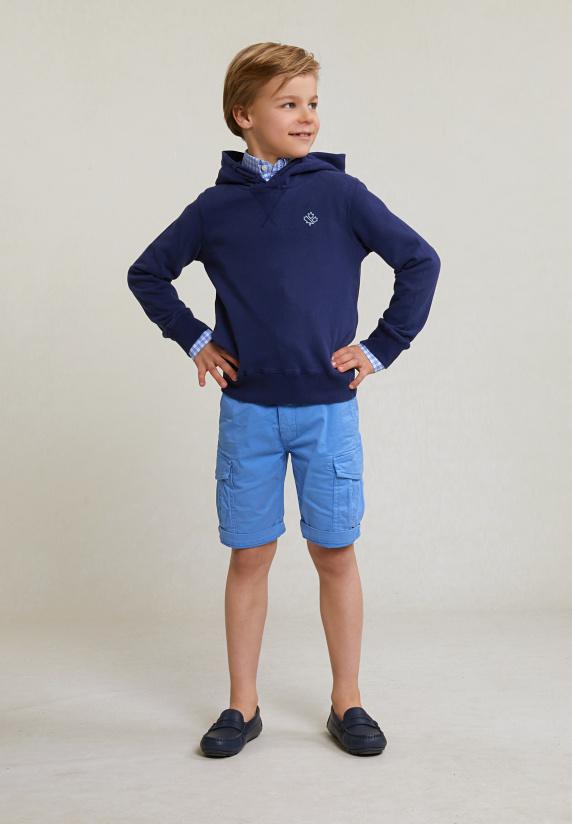 River Woods Fancy Katoenen Kaptrui Deep Ocean