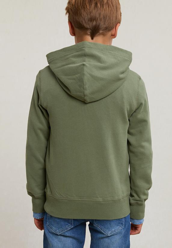 River Woods Fancy Katoenen Kaptrui Lt Kaki