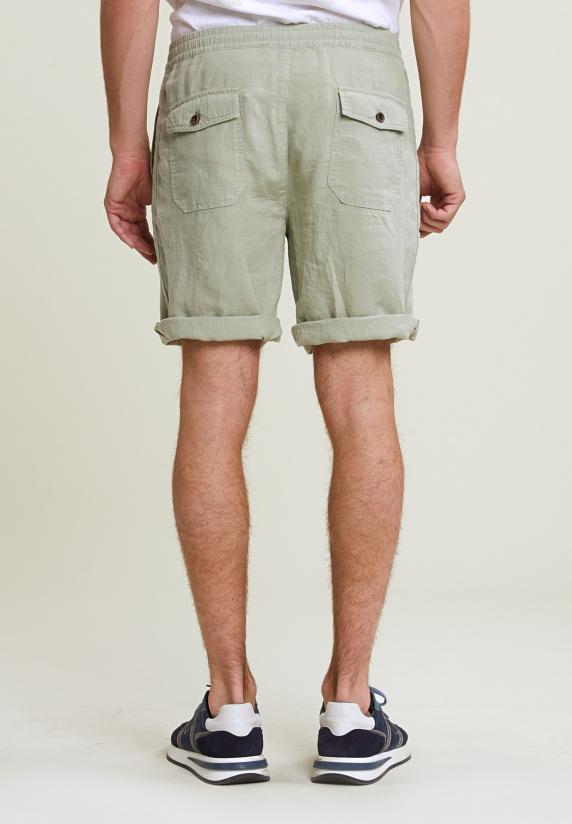 River Woods Fancy Linnen Short Met Koord Basil
