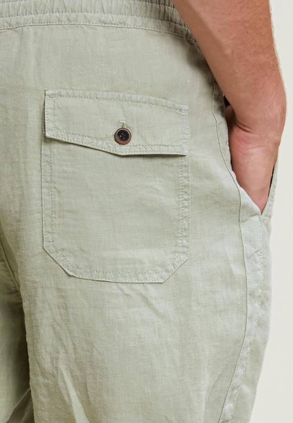 River Woods Fancy Linnen Short Met Koord Basil