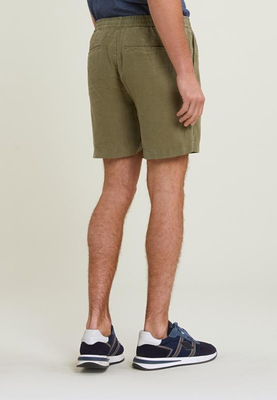 River Woods Fancy Linnen Short Met Koord Moss