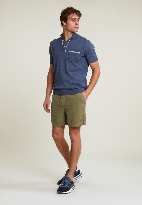 River Woods Fancy Linnen Short Met Koord Moss