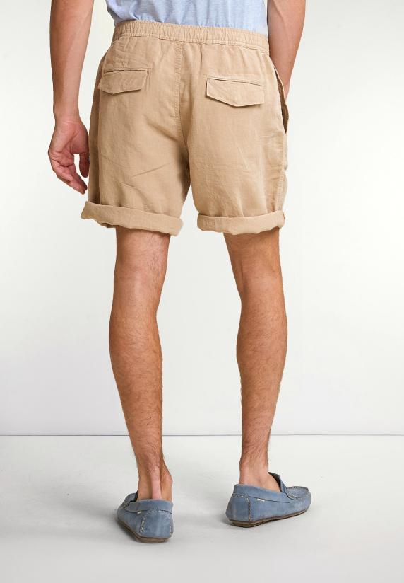 River Woods Fancy Linnen Short Taupe