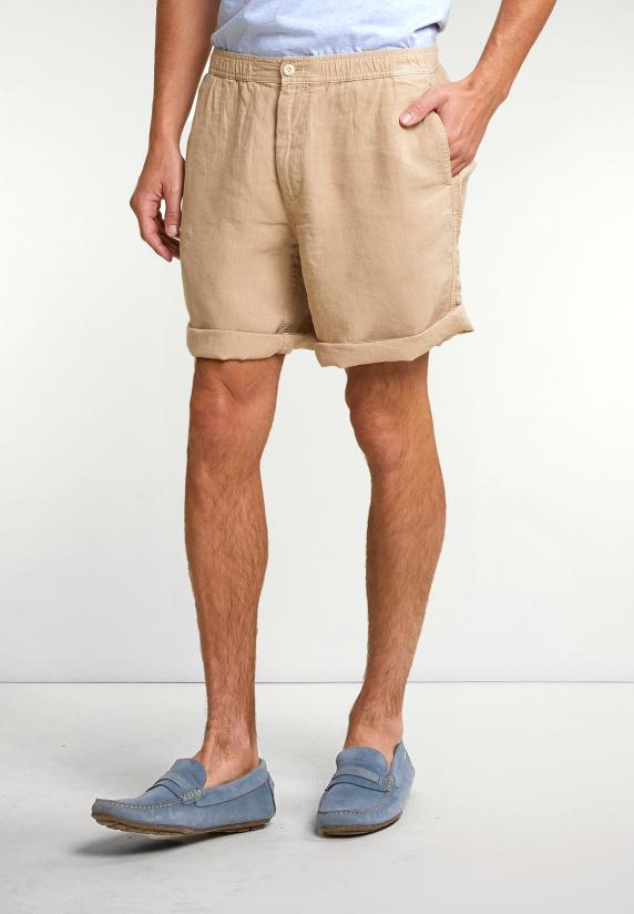 River Woods Fancy Linnen Short Taupe