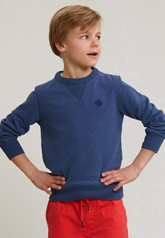 river woods Fancy trui ronde hals denim mix