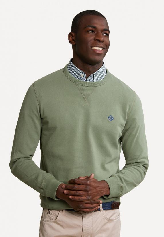 river woods Fancy trui ronde hals kaki