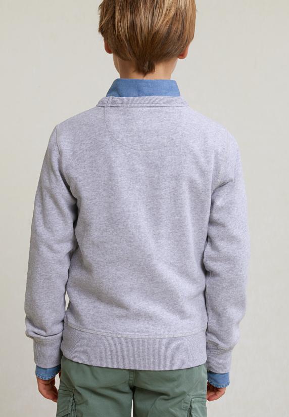 river woods Fancy trui ronde hals lt grey mix