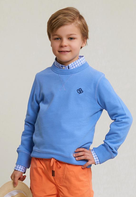 river woods Fancy trui ronde hals sky