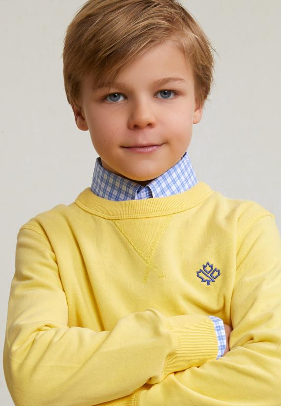 River Woods Fancy Trui Ronde Hals Sun Flower