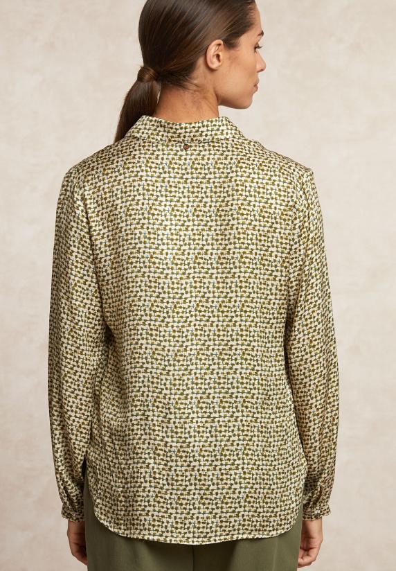 River Woods Fantasie Blouse Lange Mouwen Kaki