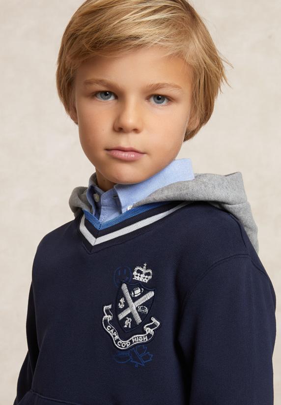 River Woods Fantasie Fleecetrui V-hals Admiral