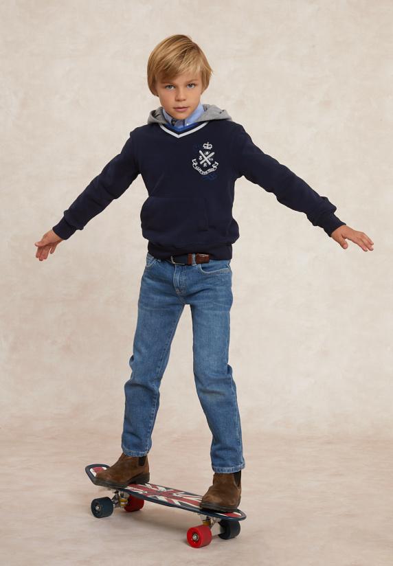 River Woods Fantasie Fleecetrui V-hals Admiral