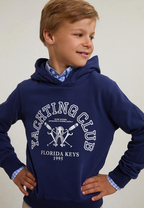 River Woods Fantasie Kaptrui Deep Ocean