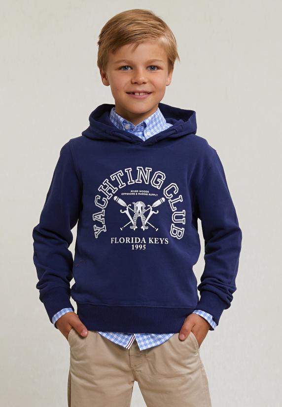 River Woods Fantasie Kaptrui Deep Ocean