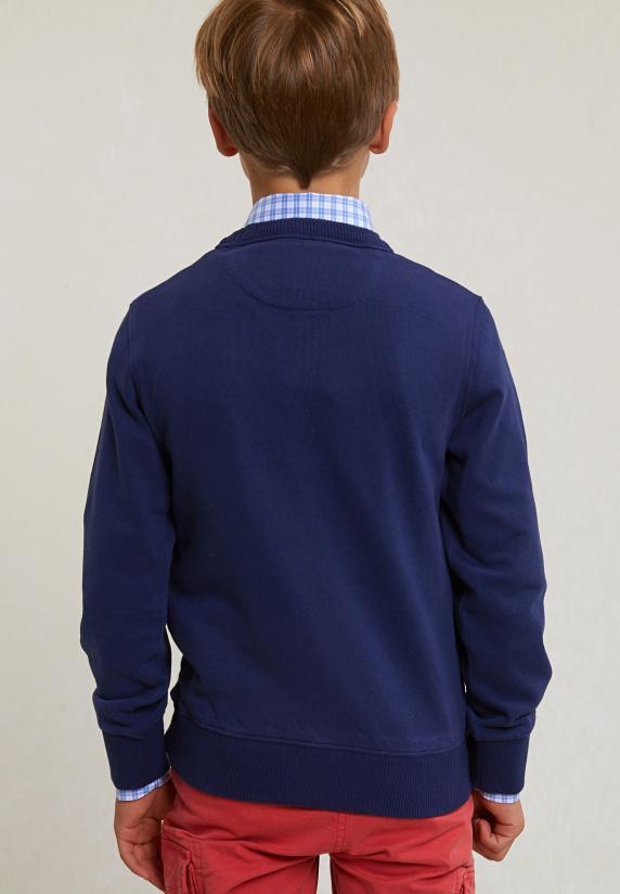 River Woods Fantasietrui Ronde Hals Deep Ocean