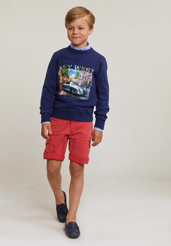 River Woods Fantasietrui Ronde Hals Deep Ocean