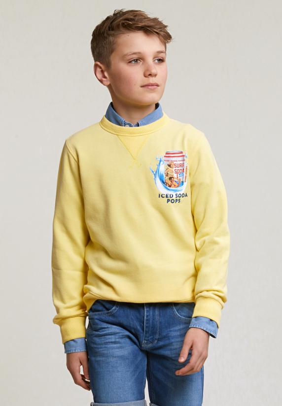 river woods Fantasietrui ronde hals sun flower